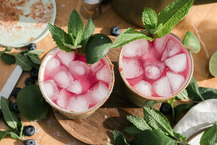 Blueberry Mint Batch Margaritas