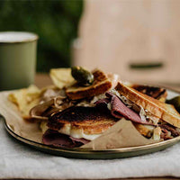 Enamel 2-Tone Deep Plate Set - Olive Drab