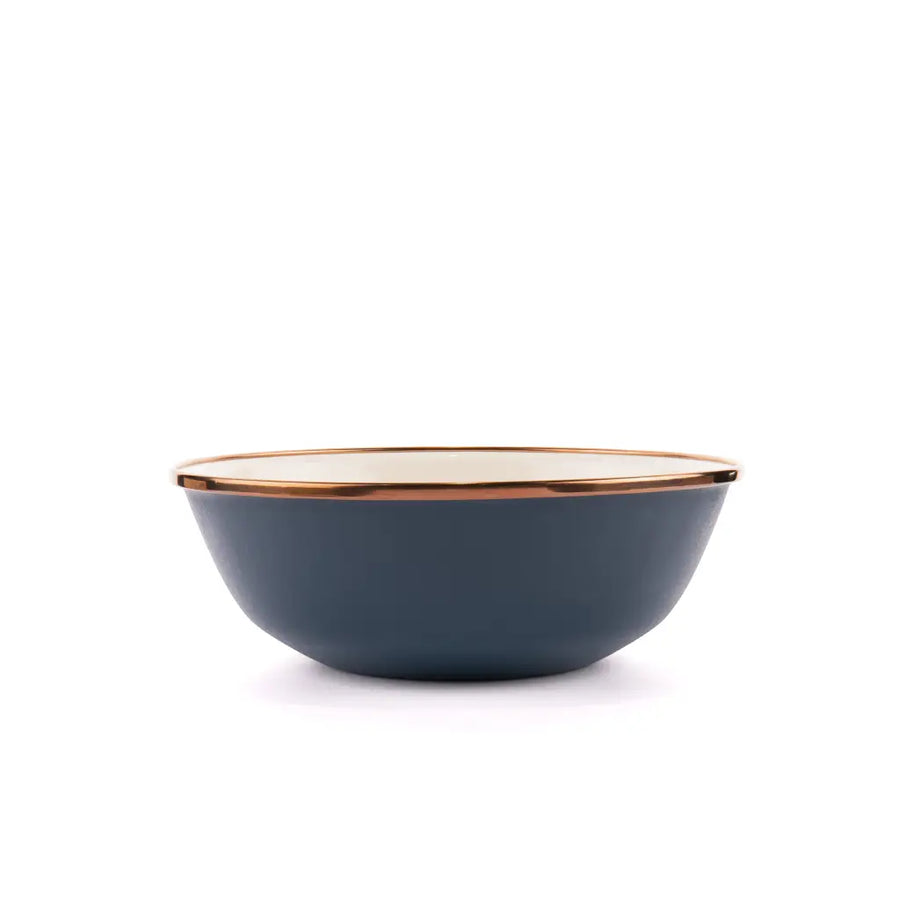Enamel 2-Tone Bowl Set - Deep Indigo
