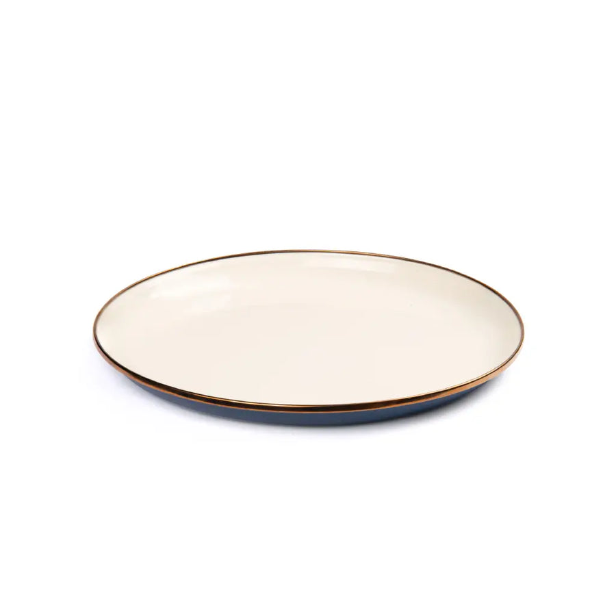 Enamel 2-Tone Deep Plate Set - Deep Indigo