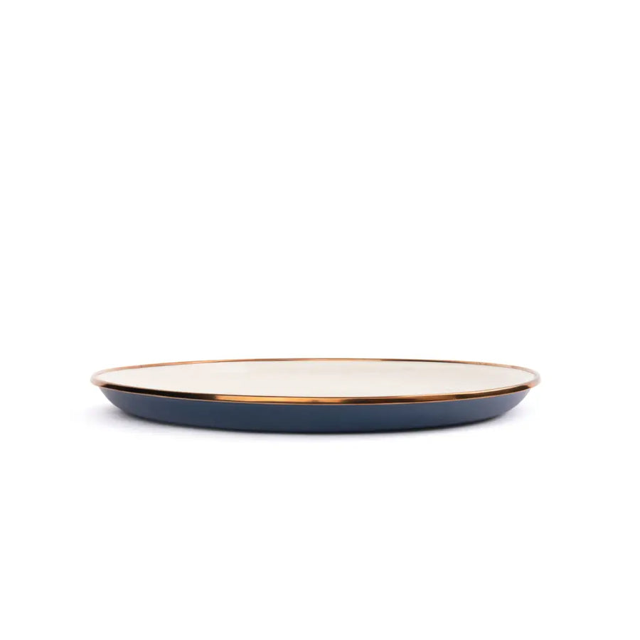 Enamel 2-Tone Deep Plate Set - Deep Indigo