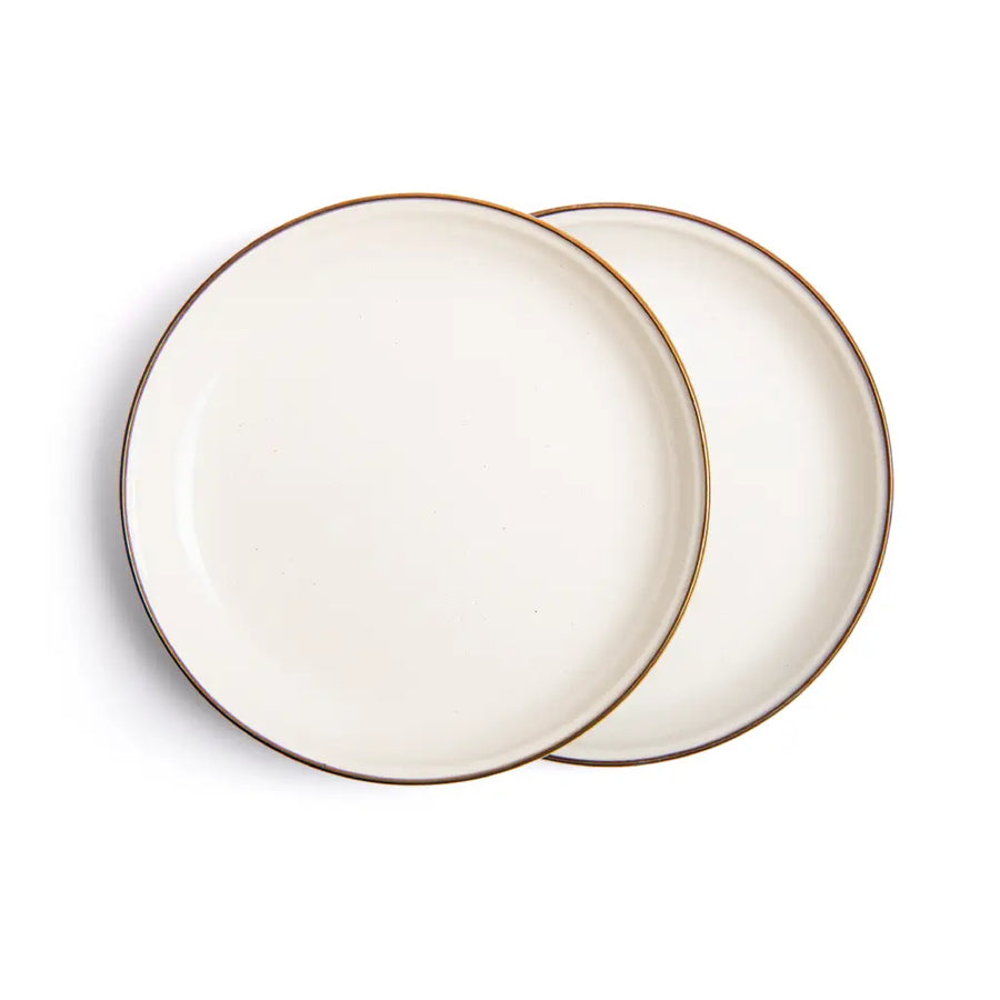 Enamel 2-Tone Salad Plate Set - Deep Indigo