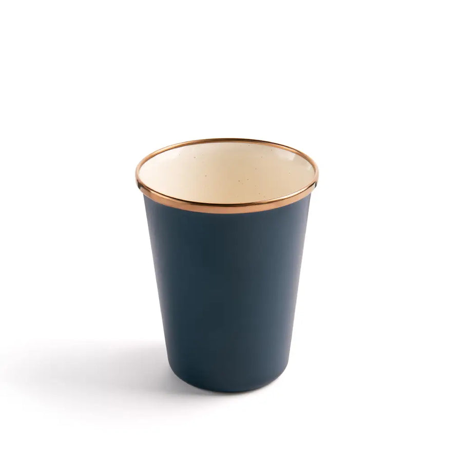 Enamel 2-Tone Tall Cup Set - Deep Indigo