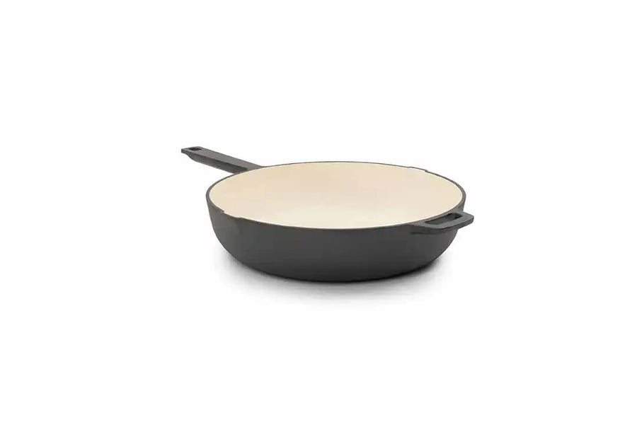 Enamel Lined Cast Iron Skillet - 12 in - Vintage White