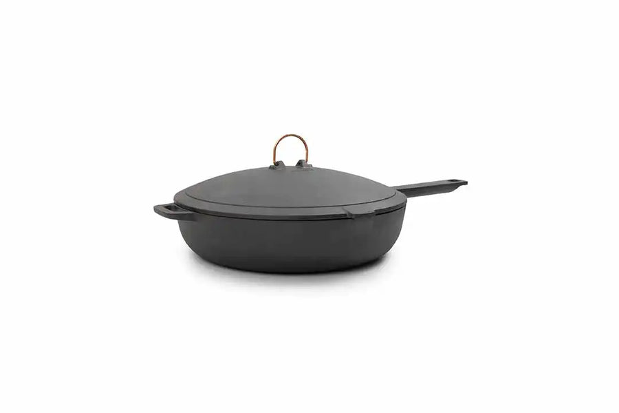Enamel Lined Cast Iron Skillet - 12 in - Vintage White