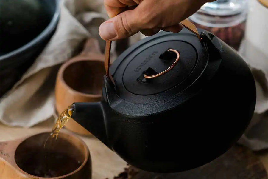 Enamel Lined Cast Iron Teapot