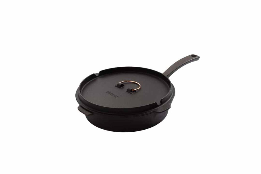 10 inch cast iron skillet with lid seasoned