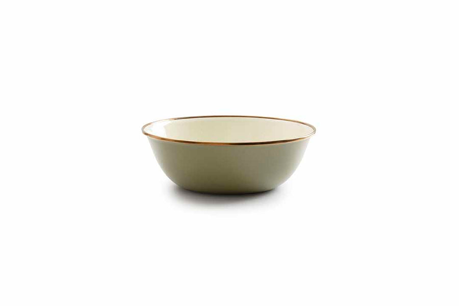 Enamel 2-Tone Bowl Set - Olive Drab