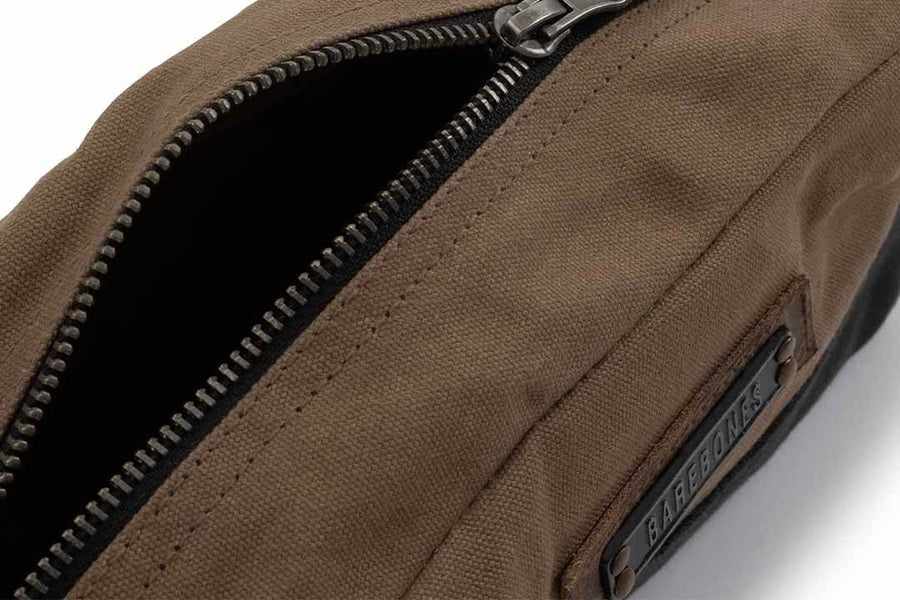 travel toiletry bag waxed canvas