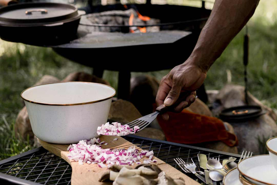 enamel bowls camping barebones living australia