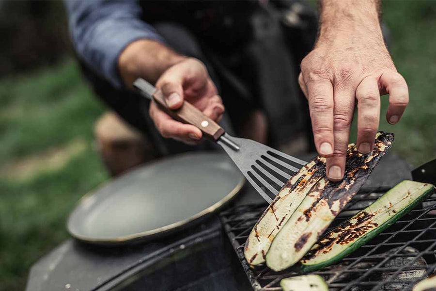 barebonesliving outdoor cooking fish spatula