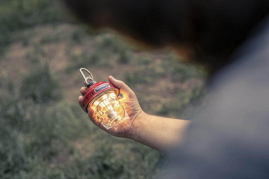 red camping lantern beacon lantern