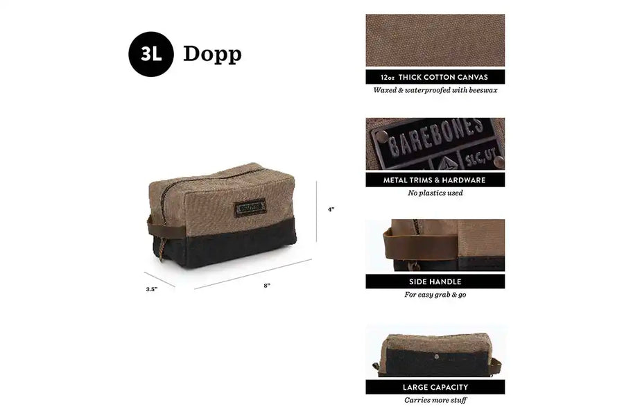 Neelum Dopp Kit (Khaki) - Large