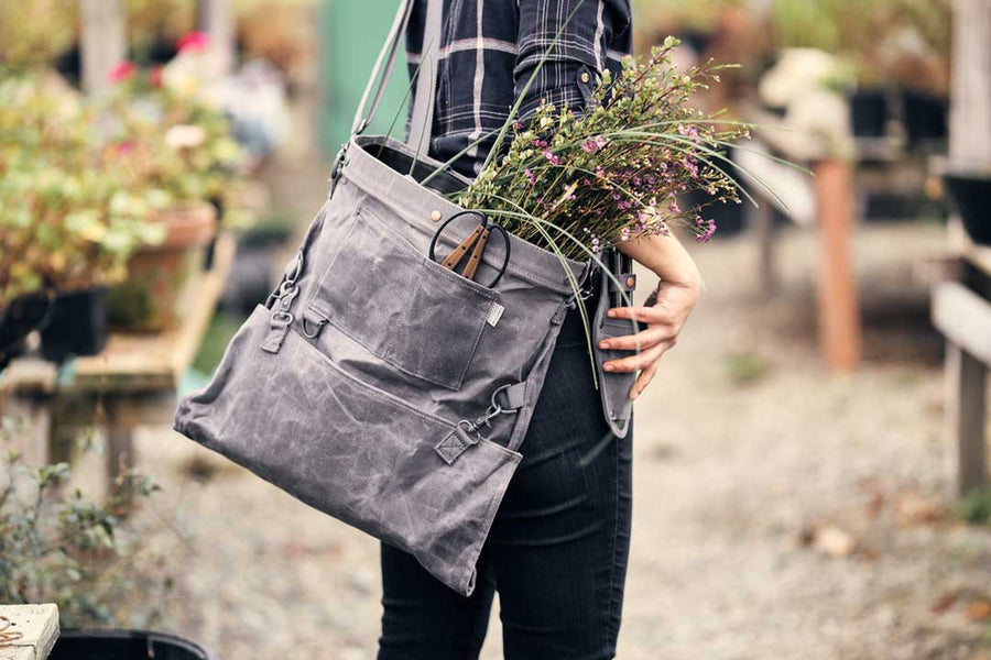 waxed canvas gathering bag shop online