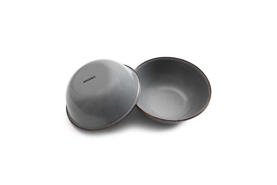 Enamel Bowl Slate Grey - Set of 2