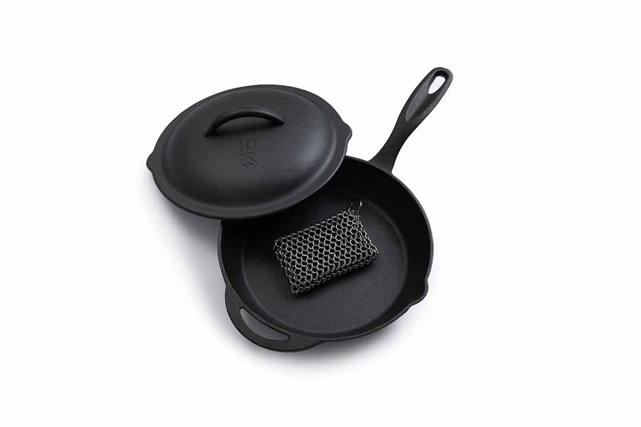 cast iron pan cleaning mesh